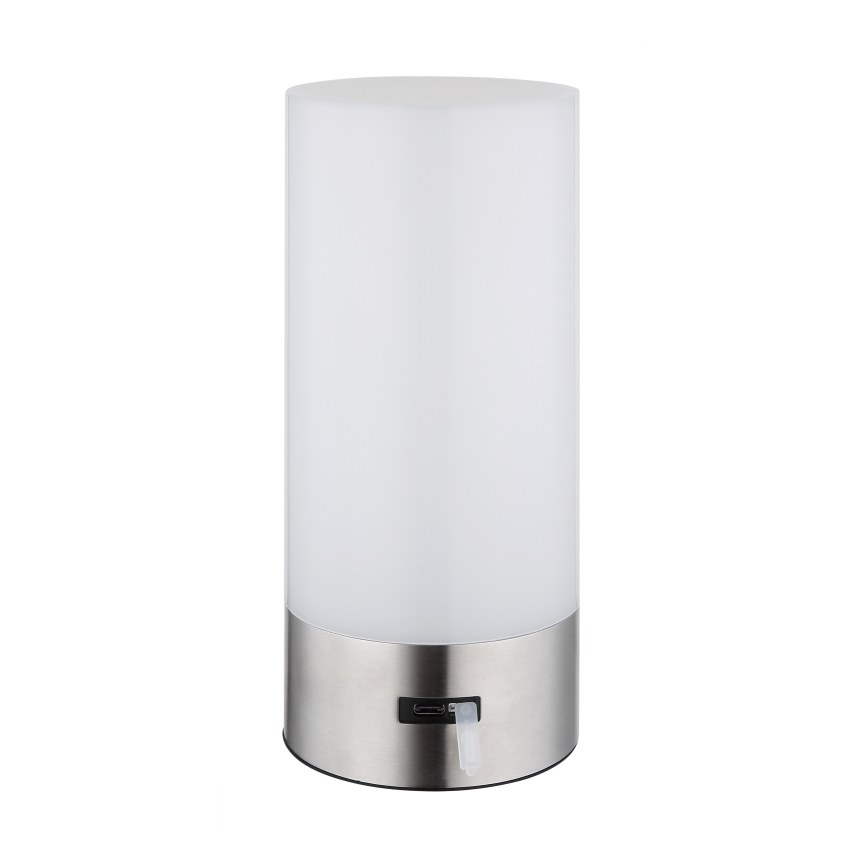 Globo - Lámpara de mesa exterior táctil regulable LED RGBW LED/1,8W/5V 1500 mAh IP44 cromo mate