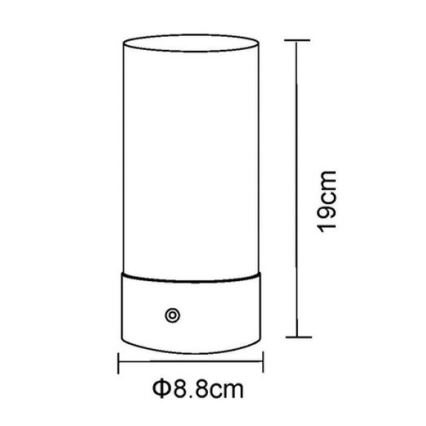 Globo - Lámpara de mesa exterior táctil regulable LED RGBW LED/1,8W/5V 1500 mAh IP44 cromo mate