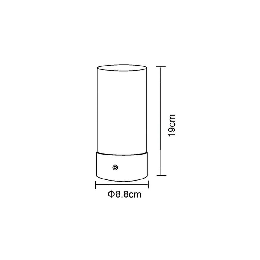 Globo - Lámpara de mesa exterior táctil regulable LED RGBW LED/1,8W/5V 1500 mAh IP44 cromo mate