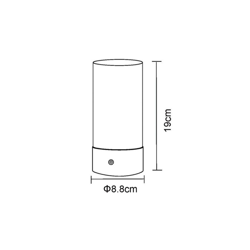 Globo - Lámpara de mesa exterior táctil regulable LED RGBW LED/1,8W/5V 1500 mAh negra