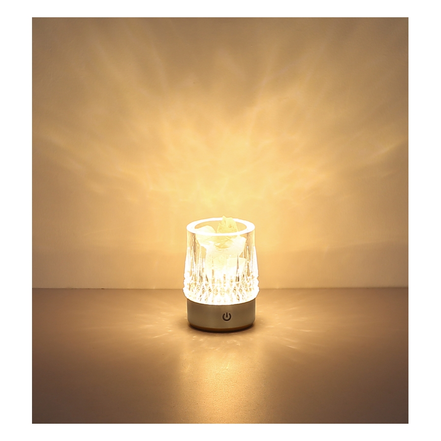 Globo - Lámpara de sobremesa táctil LED regulable LED/1W/5V 3000K 1200 mAh plateada