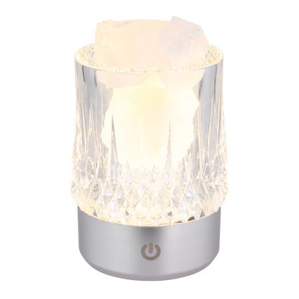 Globo - Lámpara de sobremesa táctil LED regulable LED/1W/5V 3000K 1200 mAh plateada