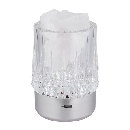 Globo - Lámpara de sobremesa táctil LED regulable LED/1W/5V 3000K 1200 mAh plateada