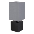 Globo 21628ALU - Lámpara de mesa VALENTINO 1xE27/7W/230V negro/antracita