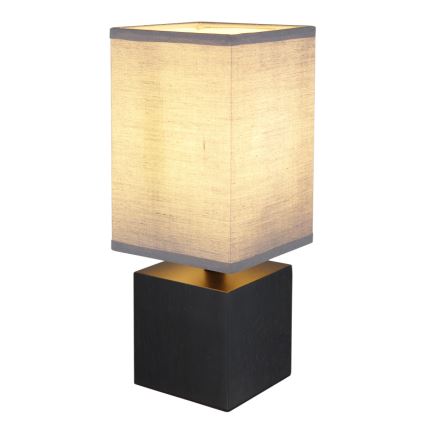 Globo 21628ALU - Lámpara de mesa VALENTINO 1xE27/7W/230V negro/antracita
