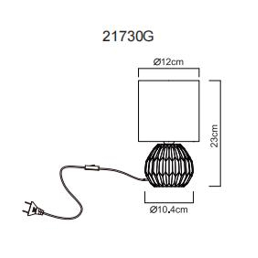 Globo - Lámpara de mesa 1xE14/40W/230V gris