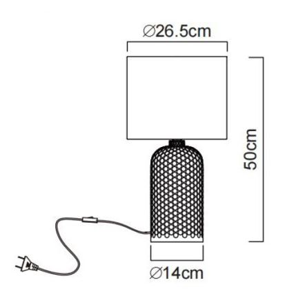 Globo - Lámpara de sobremesa 1xE27/60W/230V roja