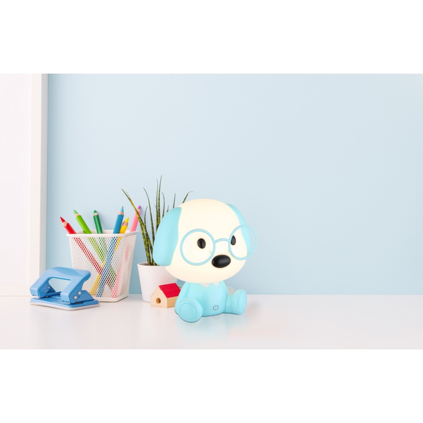 Globo - Lámpara nocturna infantil recargable LED regulable LED/1W/5V 500 mAh azul
