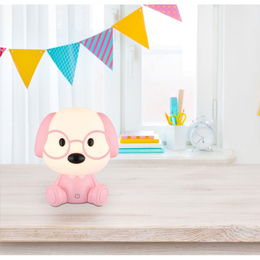 Globo - Lámpara nocturna infantil recargable LED regulable LED/1W/5V 500 mAh rosa