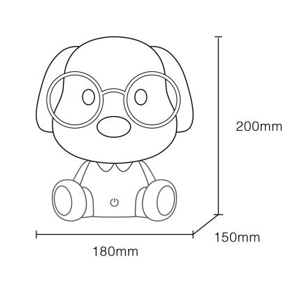Globo - Lámpara nocturna infantil recargable LED regulable LED/1W/5V 500 mAh rosa