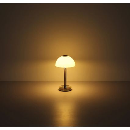 Globo - LED Lámpara de mesa táctil regulable LED/7W/230V 3000K cromo mate