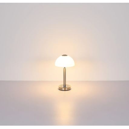 Globo - LED Lámpara de mesa táctil regulable LED/7W/230V 3000K cromo mate