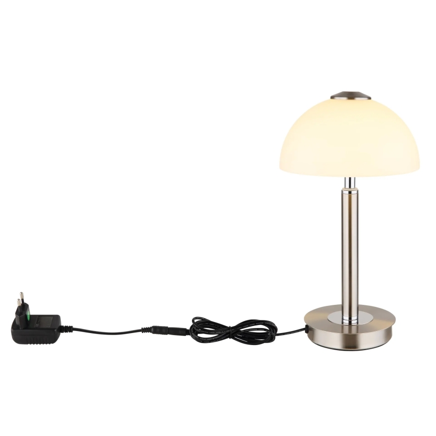 Globo - LED Lámpara de mesa táctil regulable LED/7W/230V 3000K cromo mate