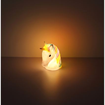Globo - Lámpara nocturna infantil LED/1W/230/4,5V 3xAA unicornio