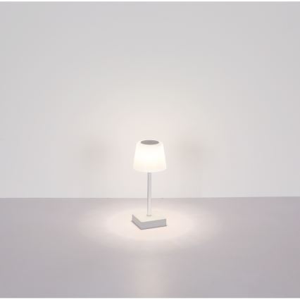 Globo - Lámpara de mesa táctil LED regulable LED/2W/5V 3000/4500/6500K 800 mAh plateada