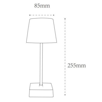 Globo - Lámpara de mesa táctil LED regulable LED/2W/5V 3000/4500/6500K 800 mAh blanca