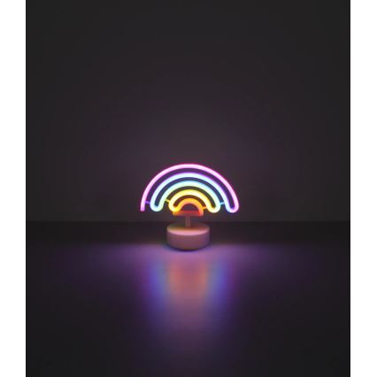 Globo - Decoración de mesa LED neón LED/2W/3xAA arcoíris