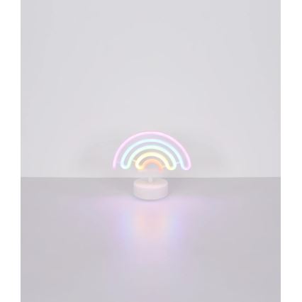 Globo - Decoración de mesa LED neón LED/2W/3xAA arcoíris