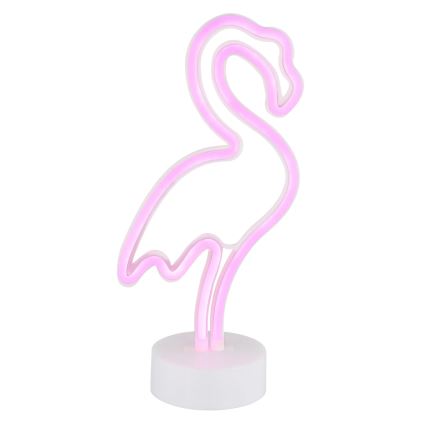 Globo - Decoración de mesa LED neón LED/2W/3xAA flamenco