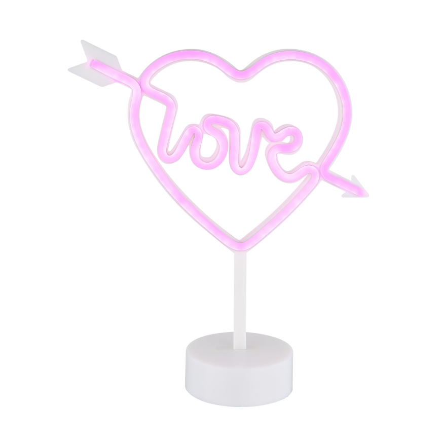 Globo - Decoración de mesa LED neón LED/2W/3xAA corazón