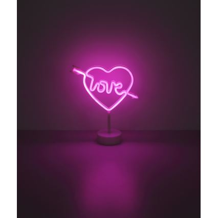 Globo - Decoración de mesa LED neón LED/2W/3xAA corazón