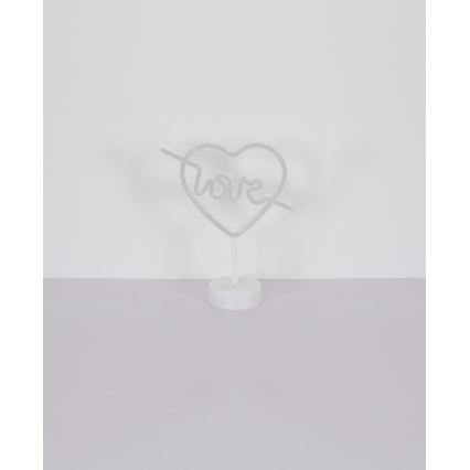 Globo - Decoración de mesa LED neón LED/2W/3xAA corazón