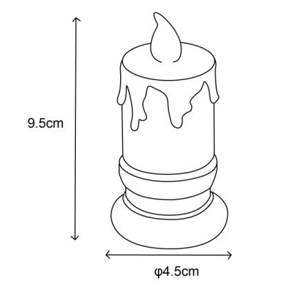 Globo - SET de 2 Velas LED LED/0,25W/3xLR1130