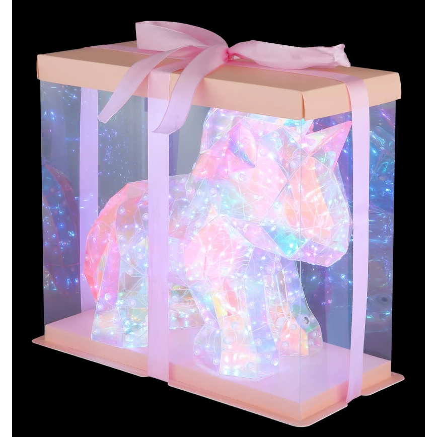 Globo - Decoración de mesa LED recargable y regulable LED/4W/5V 1800 mAh unicornio