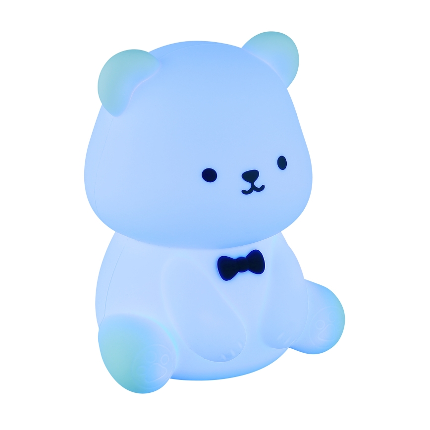 Globo - Luz nocturna infantil recargable LED RGBW regulable, 1W/5V, 1200 mAh, con forma de oso