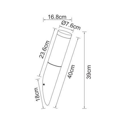 Globo - Aplique de exterior 1xE27/60W/230V IP44