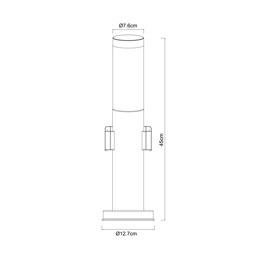 Globo - Lámpara exterior con 2 casquillos 1xE27/23W/230V IP44