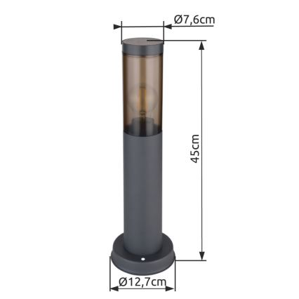 Globo - Lámpara de exterior 1xE27/23W/230V 45 cm IP44