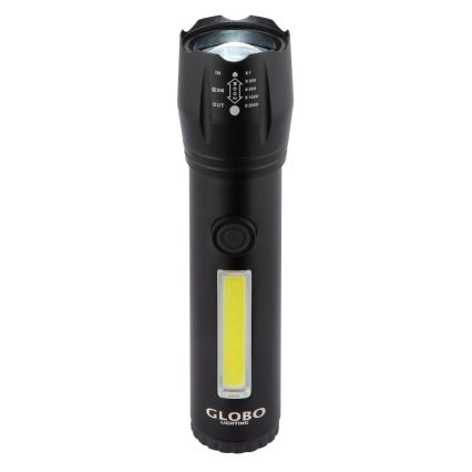 Globo - Linterna recargable LED/3W/5V + COB/3W 5500K 1200 mAh
