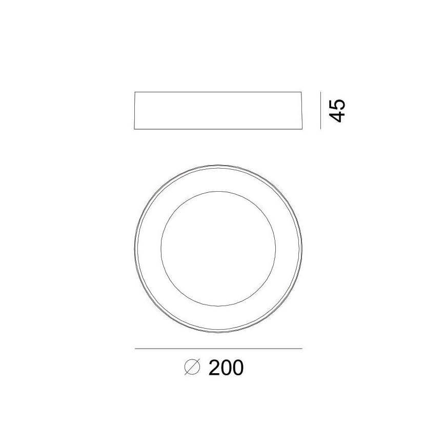 Globo - Plafón LED de exterior LED/12W/230V IP54