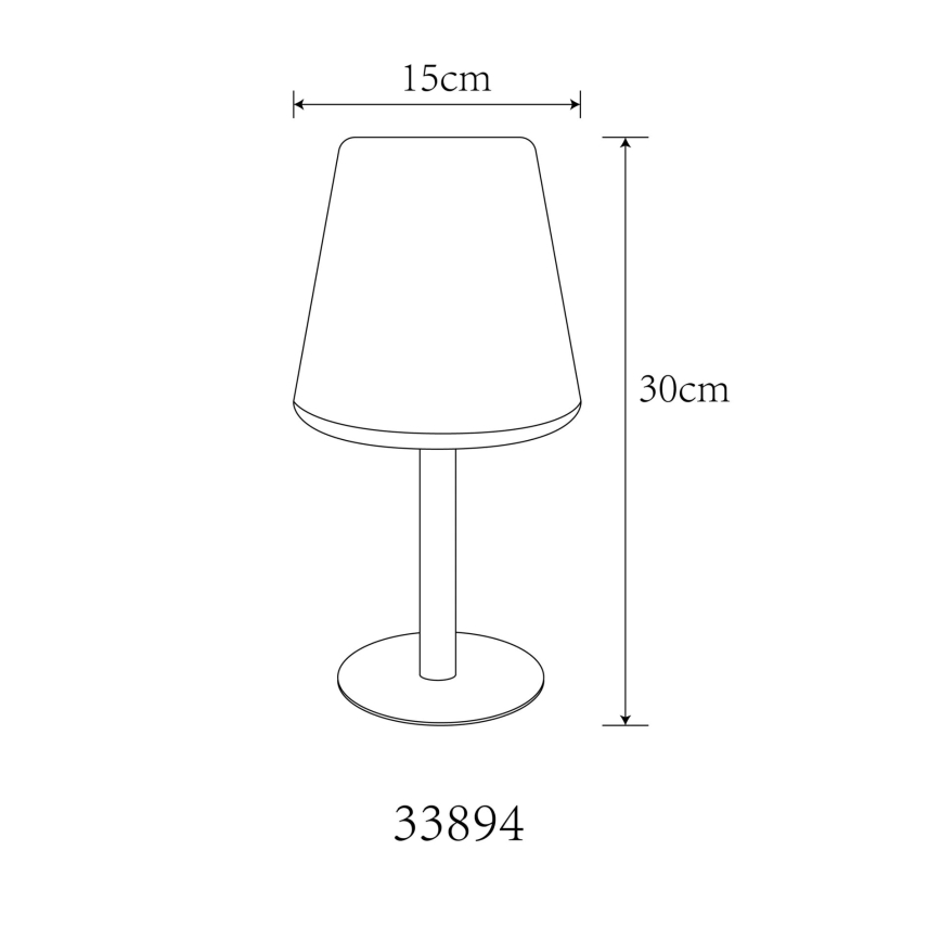 Globo 33894 - Lámpara de mesa LED RGB táctil solar LED/0,1W/3V IP44