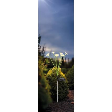 Globo - Lámpara solar LED 6xLED/3V IP44 600 mAh con diseño de flor