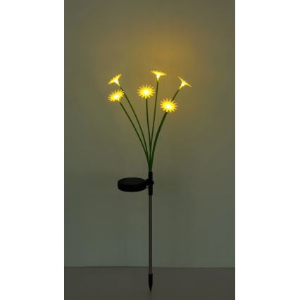 Globo - Lámpara solar LED 6xLED/3V IP44 600 mAh con diseño de flor