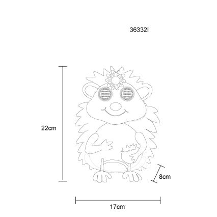 Globo - Lámpara solar LED 104 LEDs/3 V IP44 300 mAh Erizo