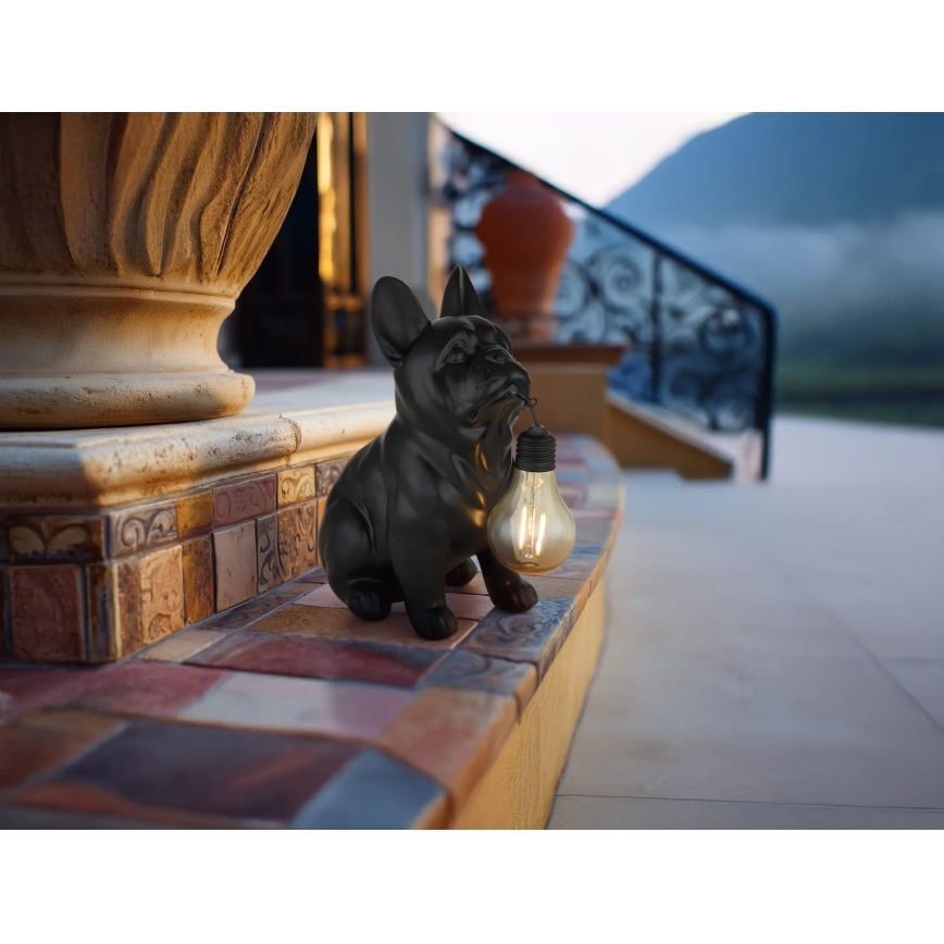 Globo - Lámpara solar LED/3V IP44 300 mAh perro negro
