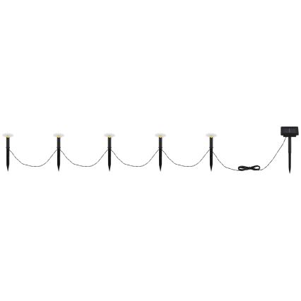 Globo - Guirnalda solar LED 5xLED/3V IP44 300 mAh 2,2 m, flores