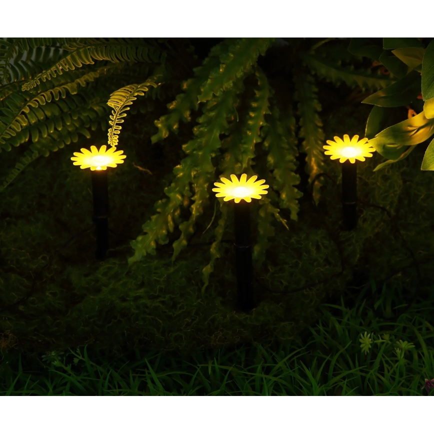 Globo - Guirnalda solar LED 5xLED/3V IP44 300 mAh 2,2 m, flores