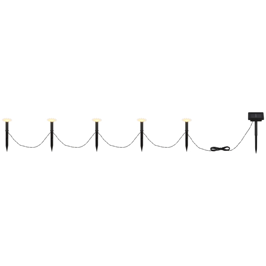 Globo - Guirnalda solar LED 5xLED/3V IP44 300 mAh 2,2 m, flores