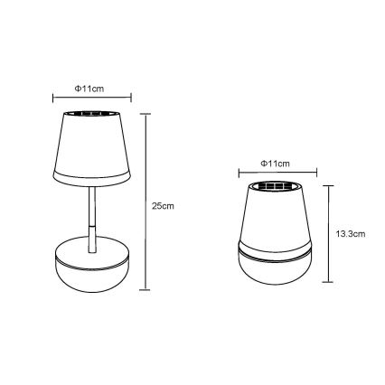 Globo - Lámpara solar LED 10xLED/0,06W/3V IP44 800 mAh negro