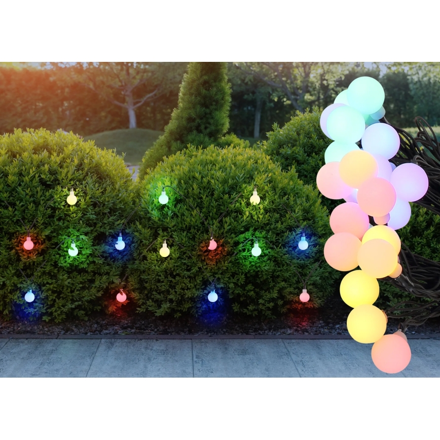 Globo - Cadena de luces solar LED 20x LED/1,2 V IP44 300 mAh 5,8 m