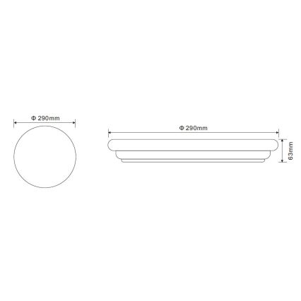 Globo - LED Lámpara de techo LED/20W/230V
