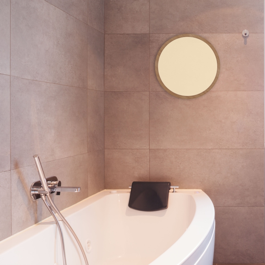 Globo - Luz de techo LED regulable para baño LED/18W/230V diá. 29,4 cm IP44 marrón