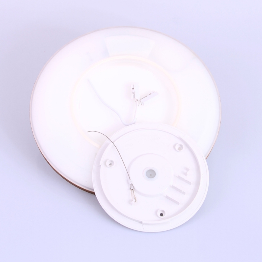 Globo - Luz de techo LED regulable para baño LED/18W/230V diá. 29,4 cm IP44 marrón