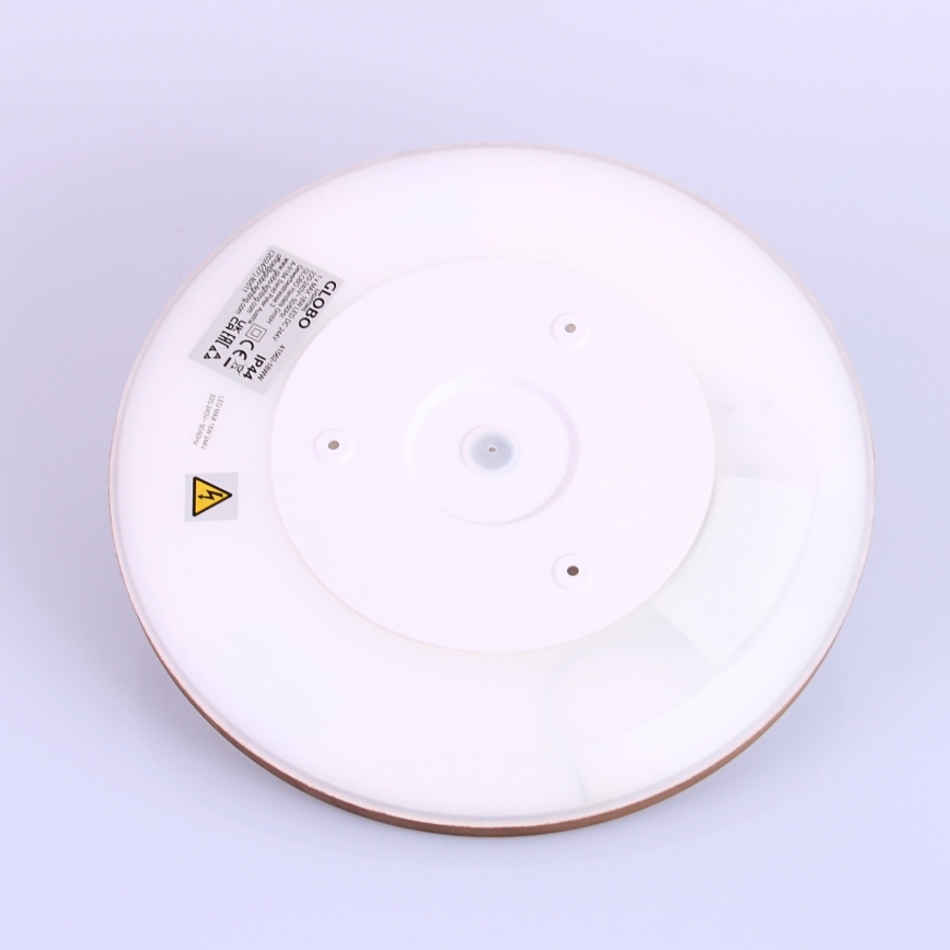 Globo - Luz de techo LED regulable para baño LED/18W/230V diá. 29,4 cm IP44 marrón