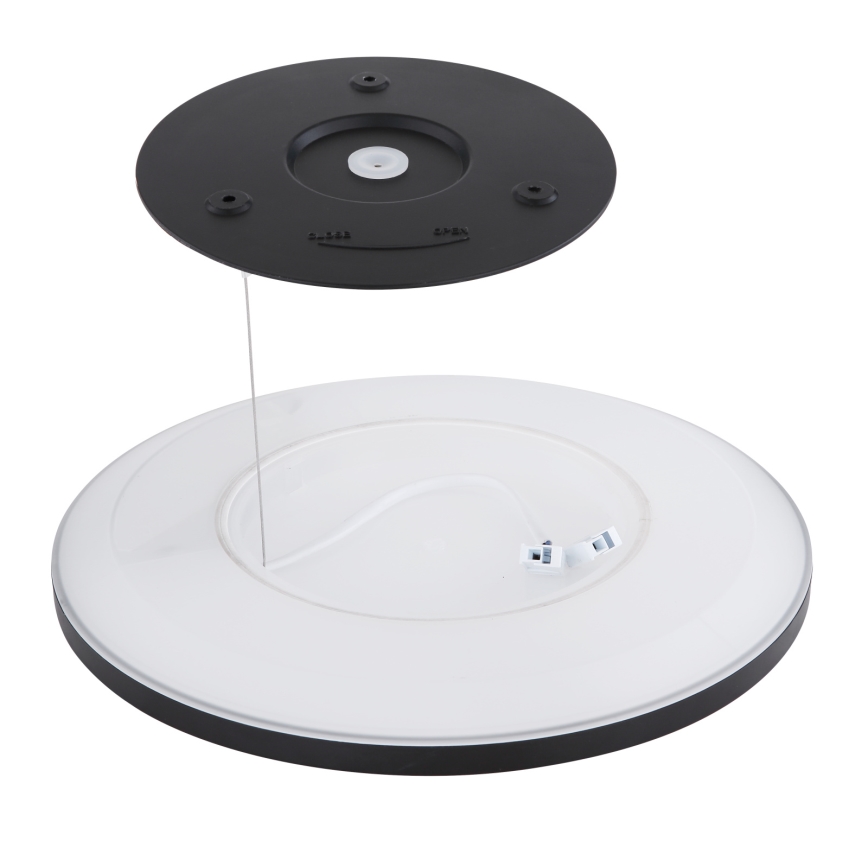 Globo - Luz de techo LED regulable para baño LED/24W/230V diá. 42 cm IP44 negro