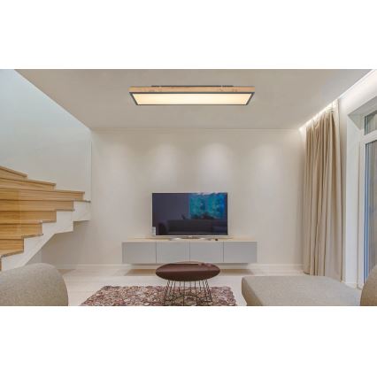 Globo - Luminaria de techo LED regulable LED/36W/230V 2700-6500K marrón/gris + mando a distancia